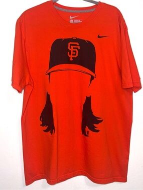 Rare Nike Lincecum Head Silhouette Shirt San Francisco Giants Men's XL Vintage